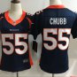 Women's Denver Broncos 55# Bradley Chubb Limited Navy Blue Stitched Jersey