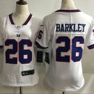 Women's York Giants 26# Saquon Barkley Limited White Stitched Jersey