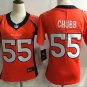 Women's Denver Broncos 55# Bradley Chubb Limited Orange Stitched Jersey