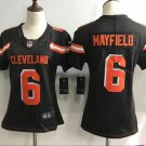 Women's Cleveland Browns 6# Baker Mayfield Limited Brown Stitched Jersey