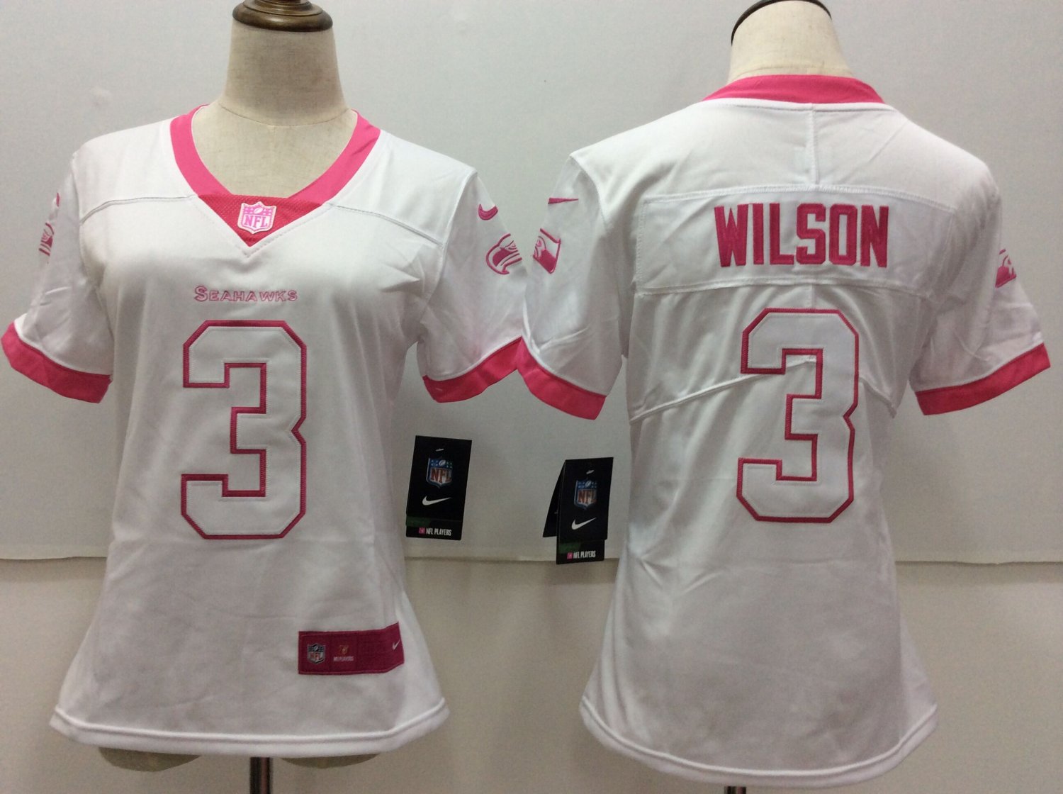 Women's Seattle Seahawks 3# Russell Wilson Limited White Stitched Jersey