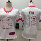Women's Seattle Seahawks 12# FANS Limited White Stitched Jersey