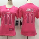Women's Atlanta Falcons 11# Julio Jones Limited Pink Stitched Jersey