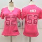 Women's Oakland Raiders 52# Khalil Mack Limited Pink Stitched Jersey
