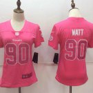 Women's Pittsburgh Steelers 90# T.J. Watt Limited Pink Stitched Jersey