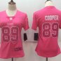 Women's Oakland Raiders 89# Amari Cooper Limited Pink Stitched Jersey