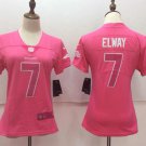 Women's Denver Broncos 7# John Elway Limited Pink Stitched Jersey