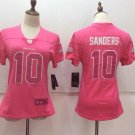 Women's Denver Broncos 10# Emmanuel Sanders Limited Pink Stitched Jersey