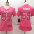 Women's Carolina Panthers 59# Luke Kuechly Limited Pink Stitched Jersey