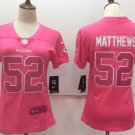 Women's Green Bay Packers 52# Clay Matthews Limited Pink Stitched Jersey