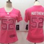 Women's Green Bay Packers 52# Clay Matthews Limited Pink Stitched Jersey