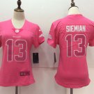 Women's Denver Broncos 13# Trevor Siemian Limited Pink Stitched Jersey