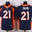 Men's Denver Broncos 21# Aqib Talib Elite Navy Blue Stitched Jersey