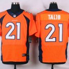 Men's Denver Broncos 21# Aqib Talib Elite Orange Stitched Jersey