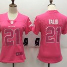 Women's Denver Broncos 21# Aqib Talib Limited Pink Stitched Jersey