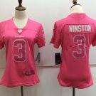 Women's Tampa Bay Buccaneers 3# Jameis Winston Limited PINK Stitched Jersey