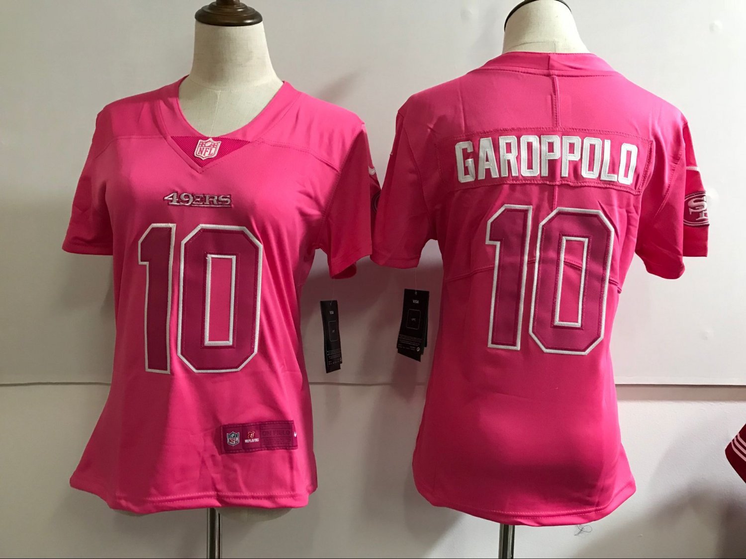Women's San Francisco 49ers 10# Jimmy Garoppolo Limited Pink Stitched Jersey