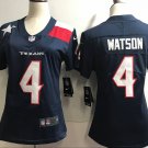 Women's Houston Texans 4# Deshaun Watson Limited Navy Stitched Jersey