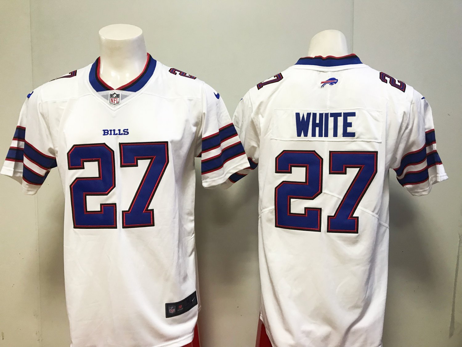 Men's Buffalo Bills 27# Tre'Davious White Limited White Stitched Jersey
