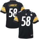 Youth Pittsburgh Steelers 58# Jack Lambert Game Black Stitched Jersey