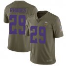 Men's Minnesota Vikings 29# Xavier Rhodes Olive salute to service Stitched Jersey