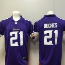 Men's Minnesota Vikings 21# Mike Hughes Purple Stitched Jersey