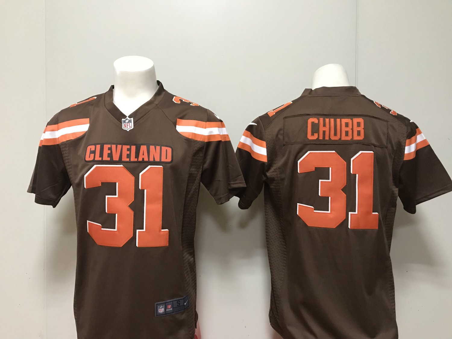Men's Cleveland Browns 31# NICK CHUBB Game Brown Stitched Jersey