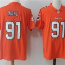 Men's Miami Dolphins 91# Cameron Wake Limited Orange Stitched Jersey