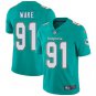 Men's Miami Dolphins 91# Cameron Wake Limited Aqua Stitched Jersey