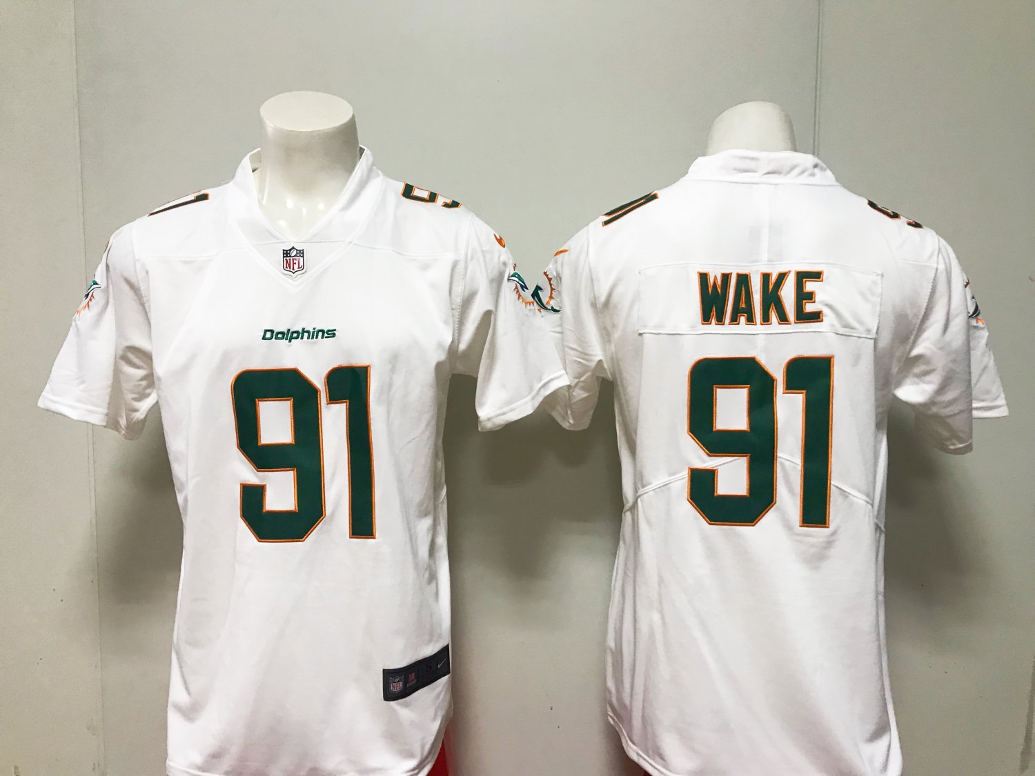 Mens Miami Dolphins 91# Cameron Wake Limited White Stitched Jersey