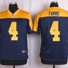 Men's Green Bay Packers 4# Brett Favre Elite Navy Blue Stitched Jersey