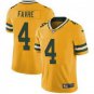 Men's Green Bay Packers 4# Brett Favre Limited Yellow Stitched Jersey