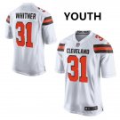 Youth Cleveland Browns 31# Donte Whitner Game White Stitched Jersey