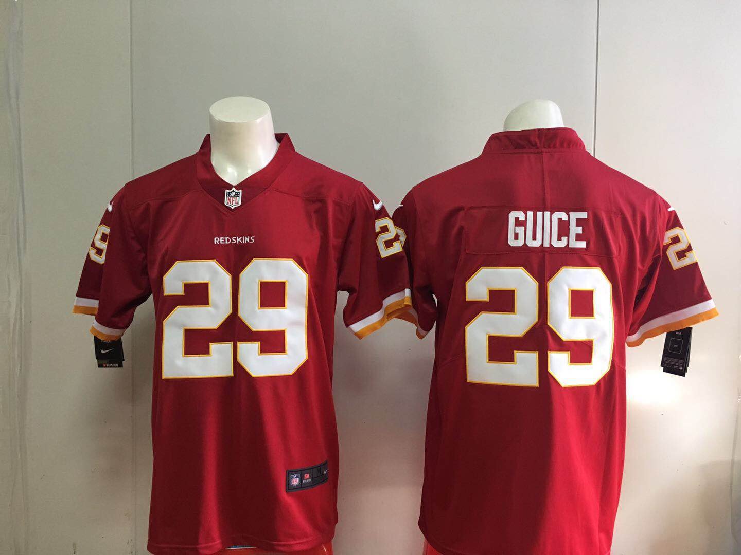 Men's Washington Redskins 29# Derrius Guice Limited Burgundy Stitched Jersey