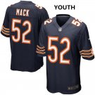 Youth Chicago Bears 52# Khalil Mack Game Navy Blue Stitched Jersey