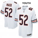 Youth Chicago Bears 52# Khalil Mack Game White Stitched Jersey