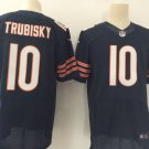 Men's Chicago Bears 10# Mitchell Trubisky Elite Navy Blue Stitched Jersey