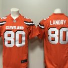 Mens Cleveland Browns 80# Jarvis Landry Game Orange Stitched Jersey