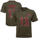 Youth Tampa Bay Buccaneers 13# Mike Evans Olive Salute To Service Stitched Jersey