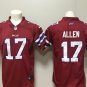 Men's Buffalo Bills 17# Josh Allen Limited Burgundy Stitched Jersey