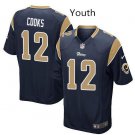 Youth Los Angeles Rams 12# Brandin Cooks Game Navy Stitched Jersey