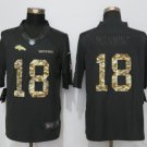 Men's Denver Broncos 18# Peyton Manning Olive salute to service Stitched Jersey