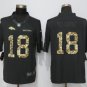 Men's Denver Broncos 18# Peyton Manning Olive salute to service Stitched Jersey