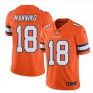 Men's Denver Broncos 18# Peyton Manning Limited Orange Stitched Jersey