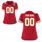 Women's Kansas City Chiefs Custom Name And Number Game Limite Red Stitched Jersey