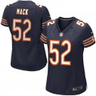 Women's Chicago Bears 52# Khalil Mack Game Navy Stitched Jersey