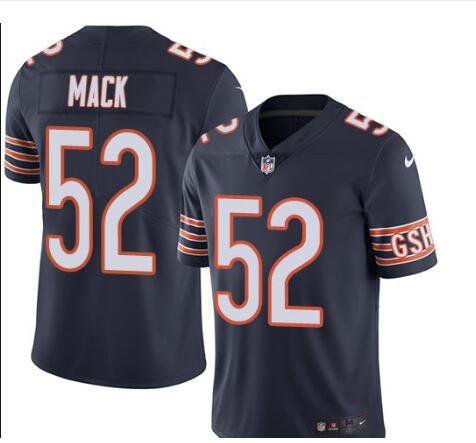 Men's Chicago Bears 52# Khalil Mack Limited Navy Stitched Jersey