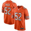Men's Chicago Bears 52# Khalil Mack Game Orange Stitched Jersey