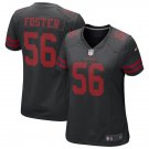 Women's San Francisco 49ers 56# Reuben Foster Black Stitched Jersey