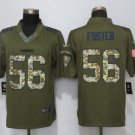 Men's San Francisco 49ers 56# Reuben Foster Olive Stitched Jersey